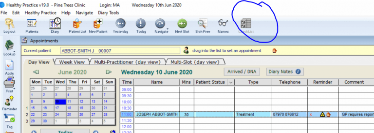 Checklists in Diary